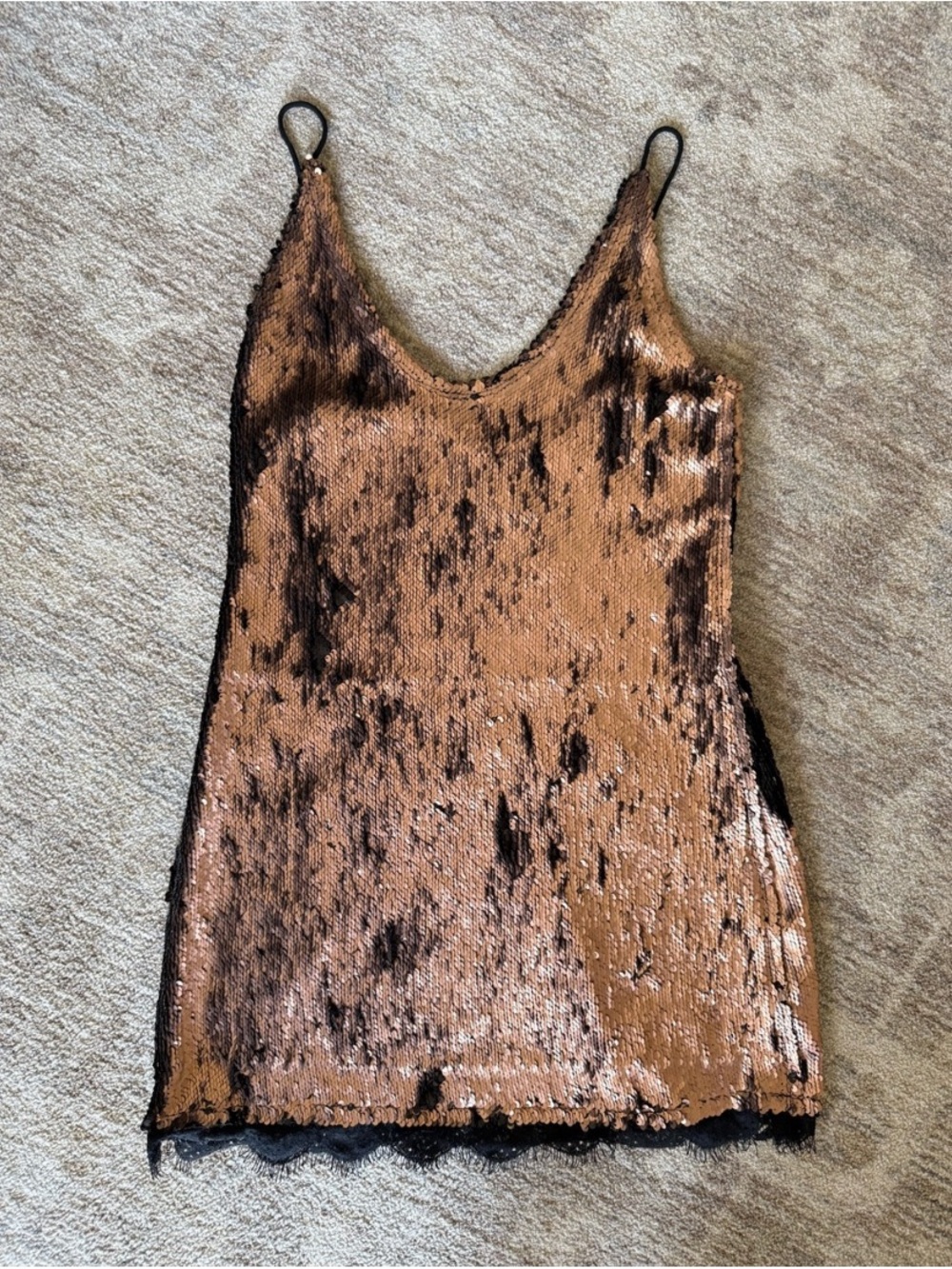 Free People Bronze Sequin Slip Dress - Picture 8 of 8
